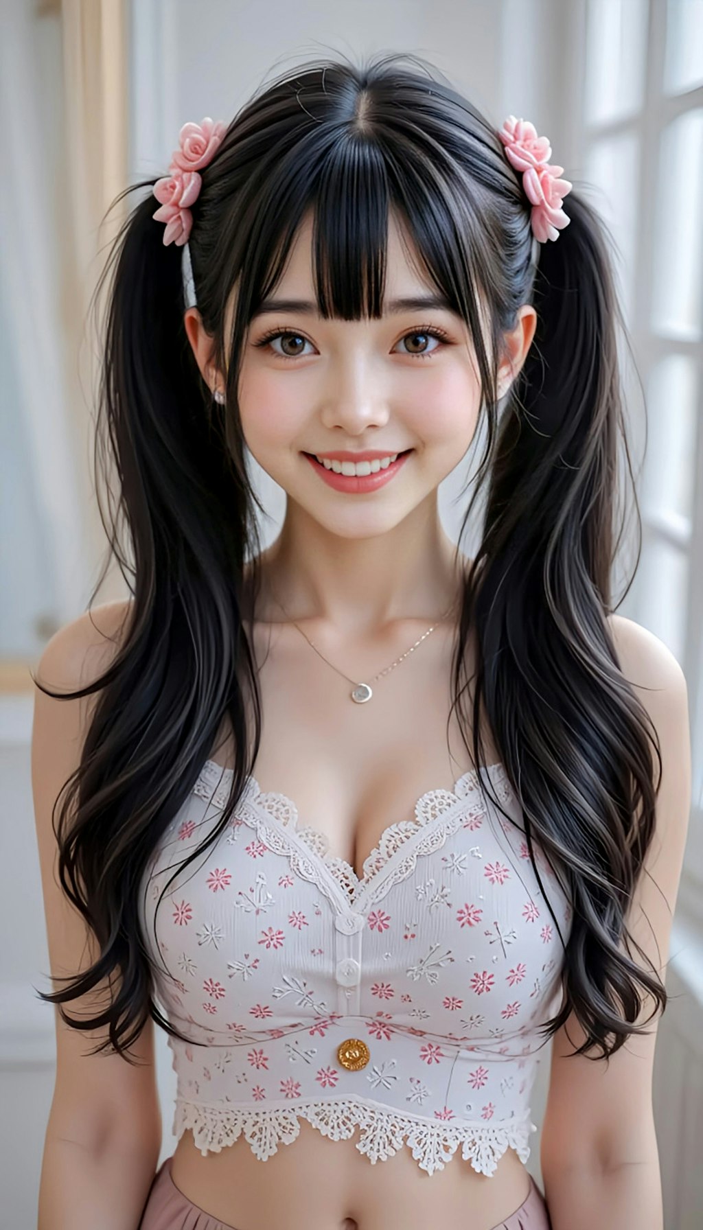 黒髪ツインテール