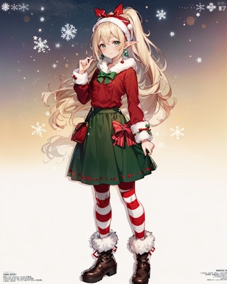 ファンシークリスマス衣装なエルフ魔女その2