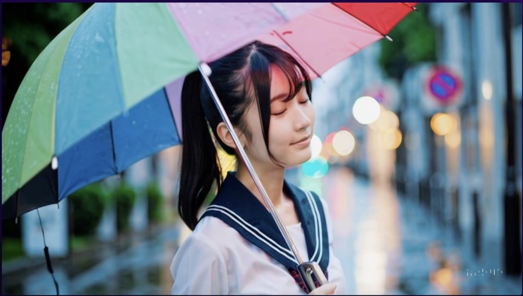 雨の中の下校②