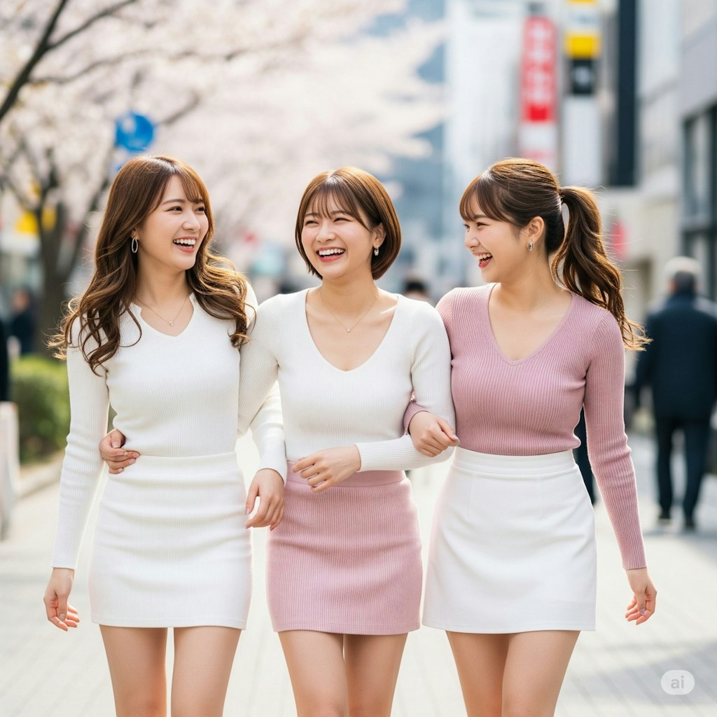 上京の3人
