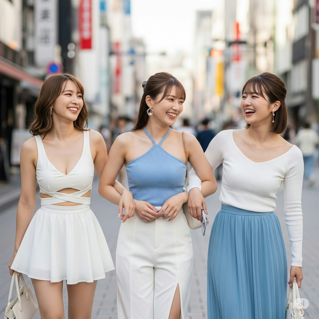 上京の3人