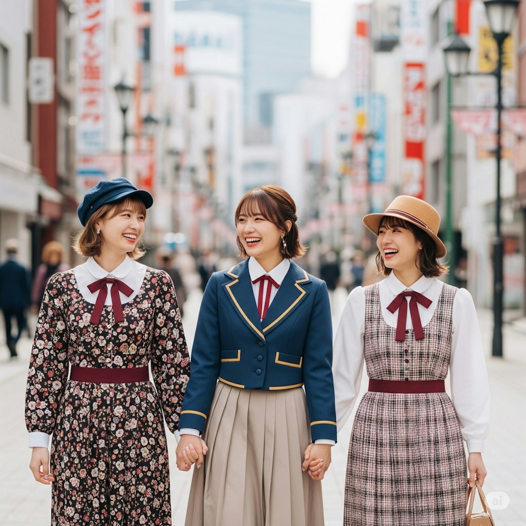 上京の3人