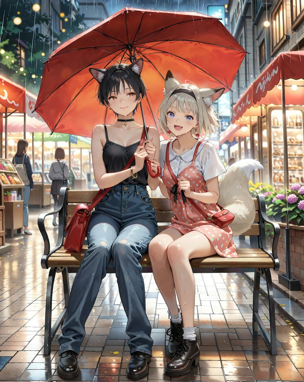 あれ、雨？　傘ある？