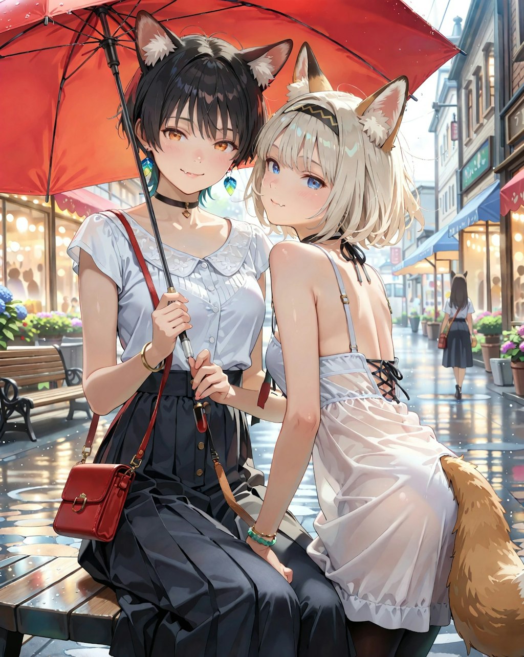 あれ、雨？　傘ある？