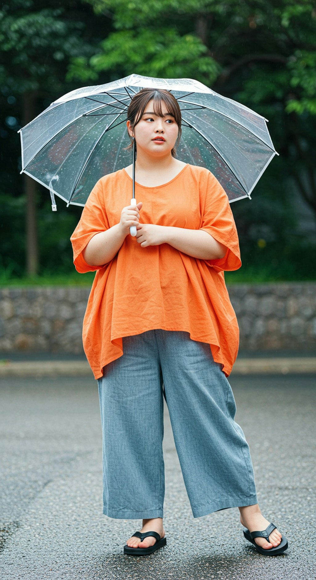 ビニール傘とぽっちゃりさん