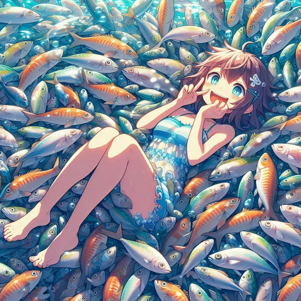 [3枚] お魚の海で溺れたい