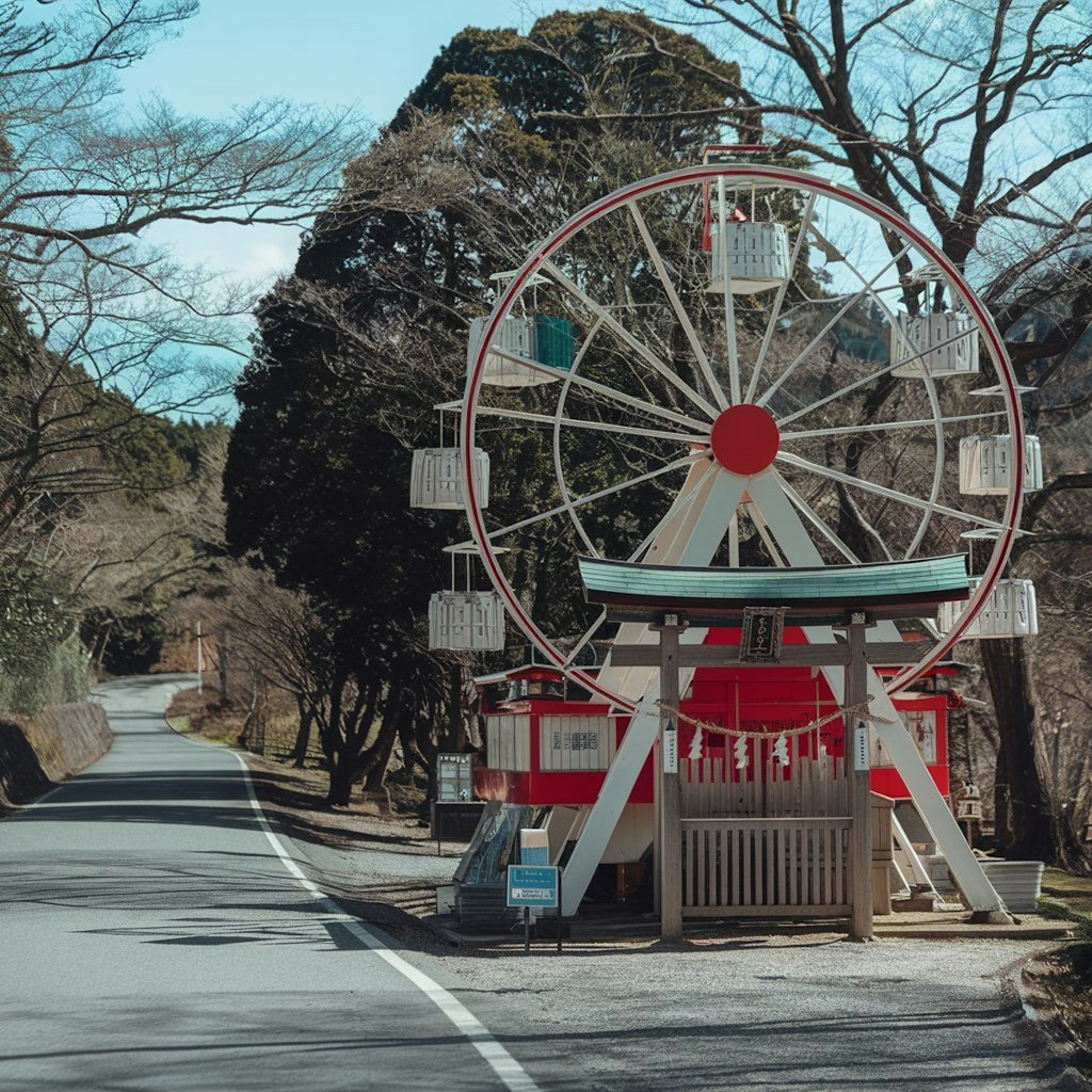 観覧車っぽい祠