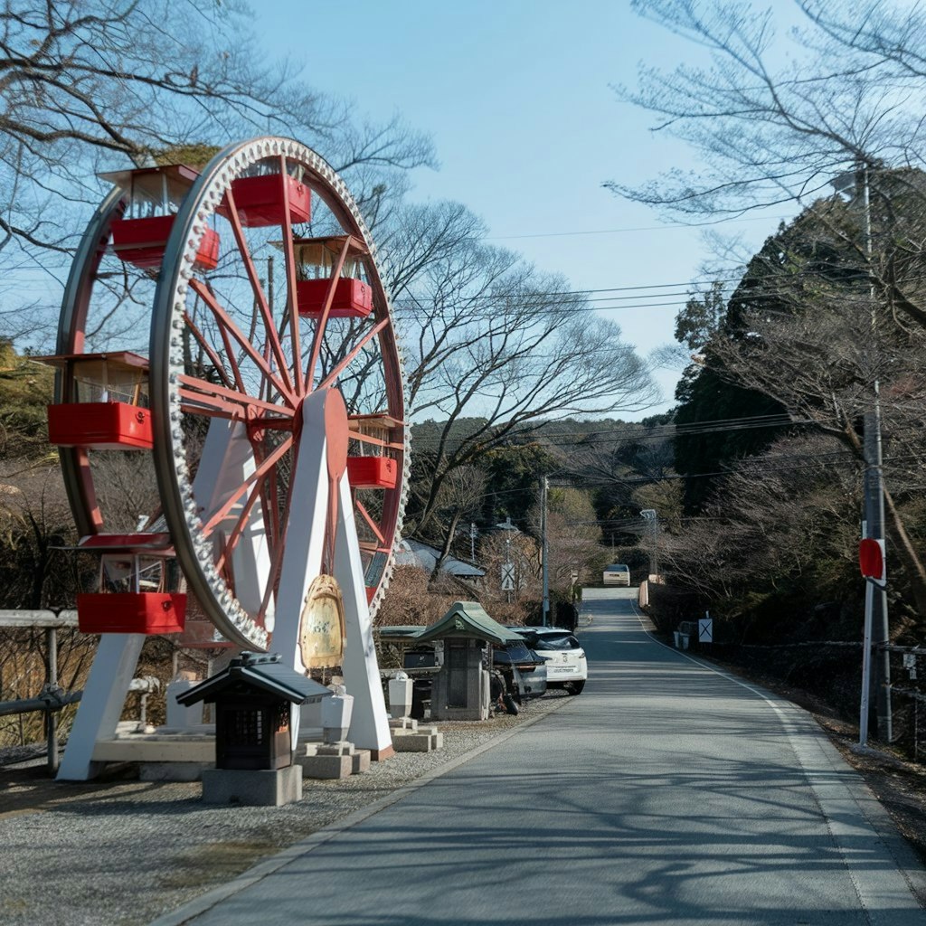 観覧車っぽい祠