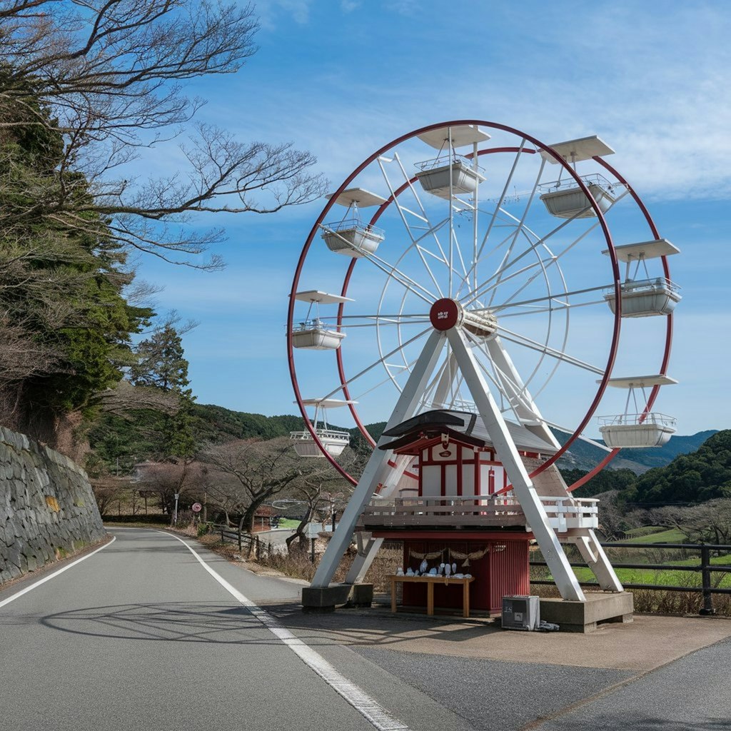 観覧車っぽい祠