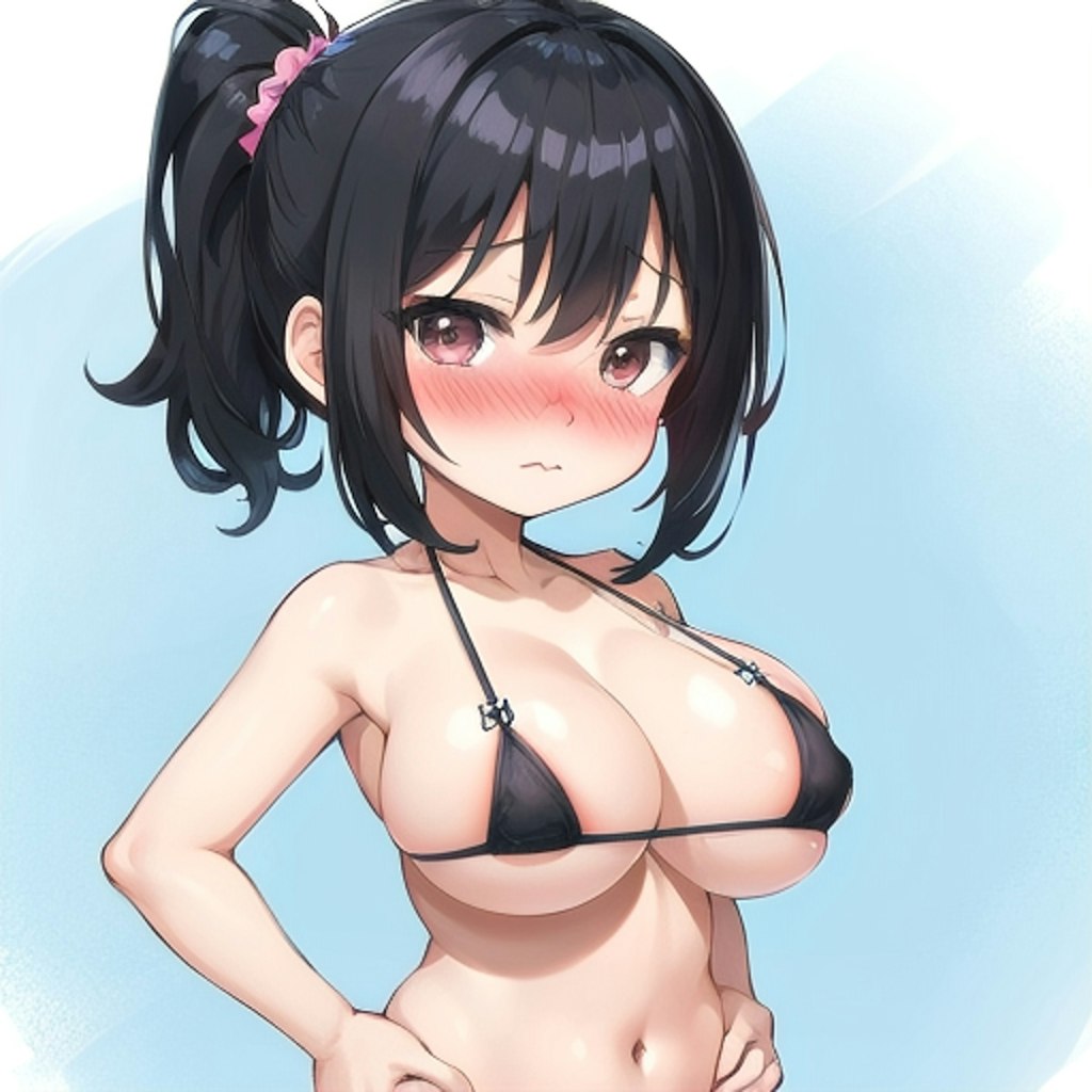 chibi＋巨乳プロンプトで低身長巨乳