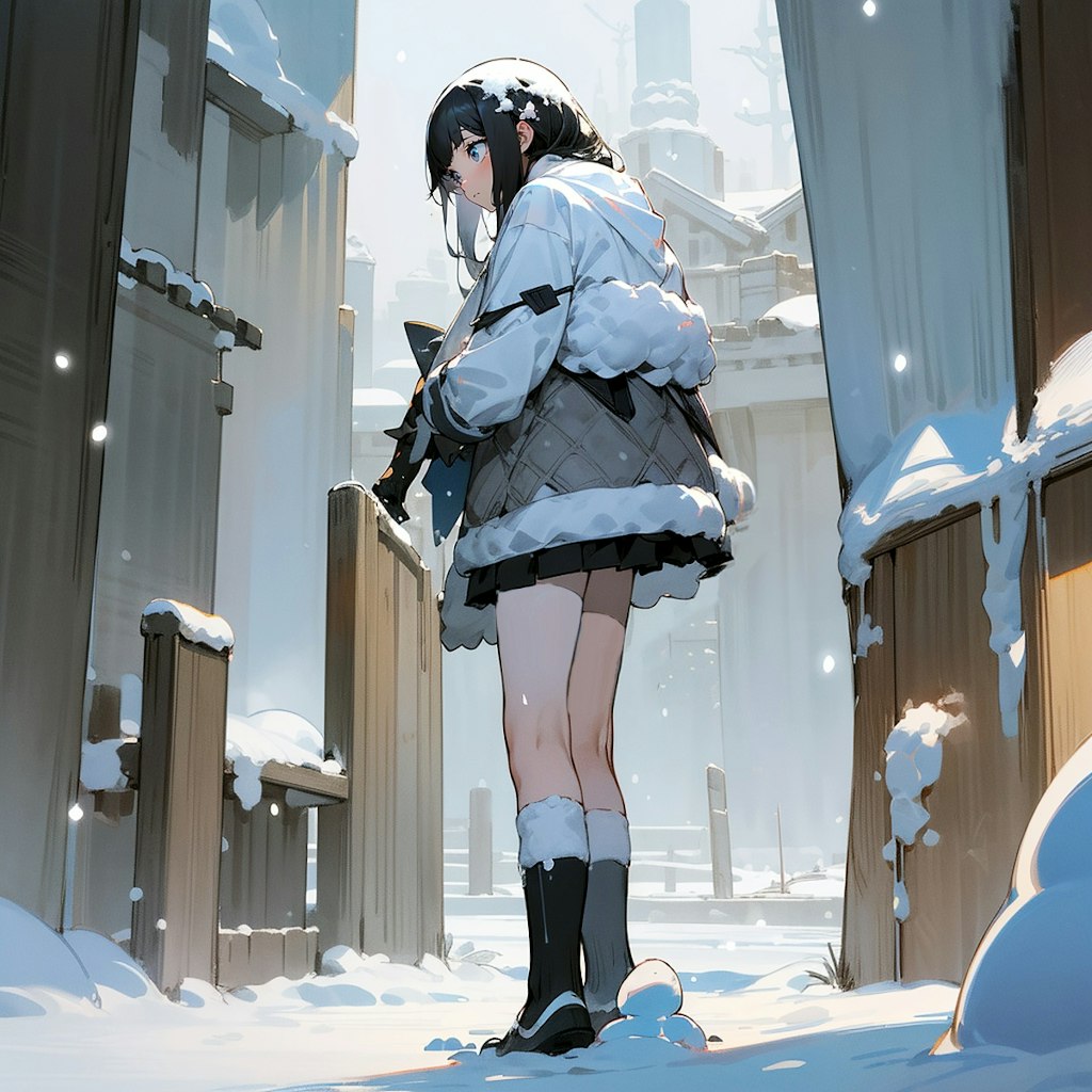 雪と少女①