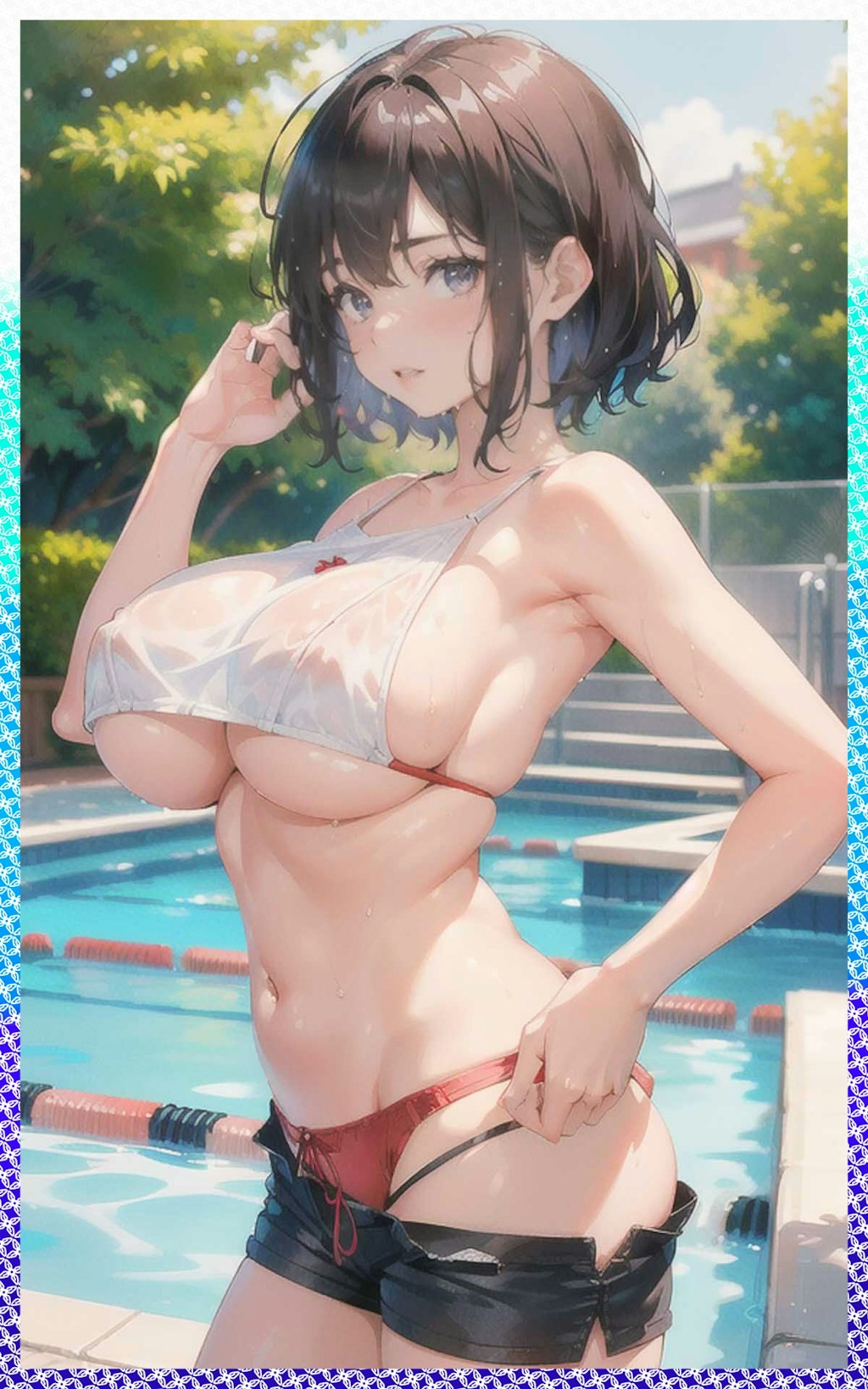 巨乳水着・JK　 Big breasts swimsuit・JK