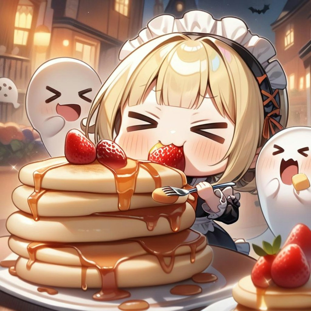 👻おパンケーキ三昧！🥞メイドちゃん！👻