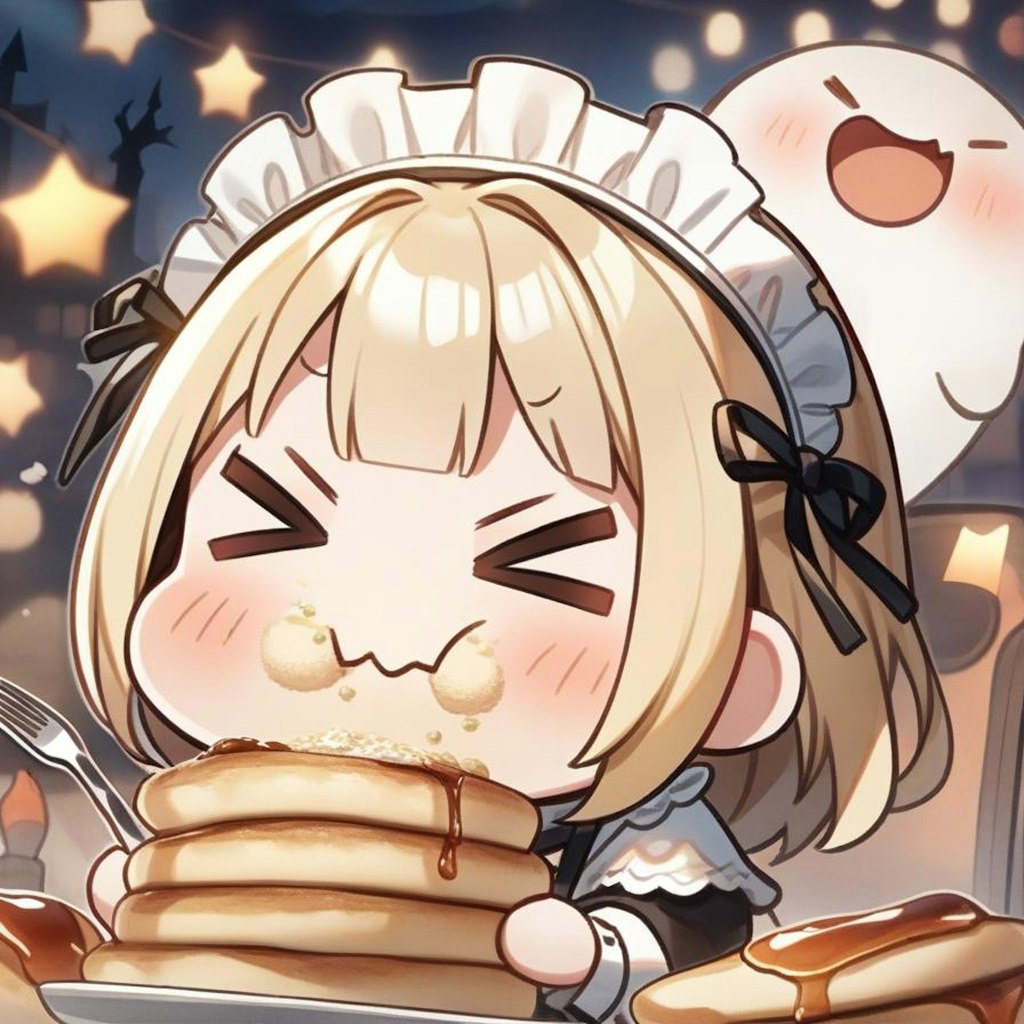 👻おパンケーキ三昧！🥞メイドちゃん！👻