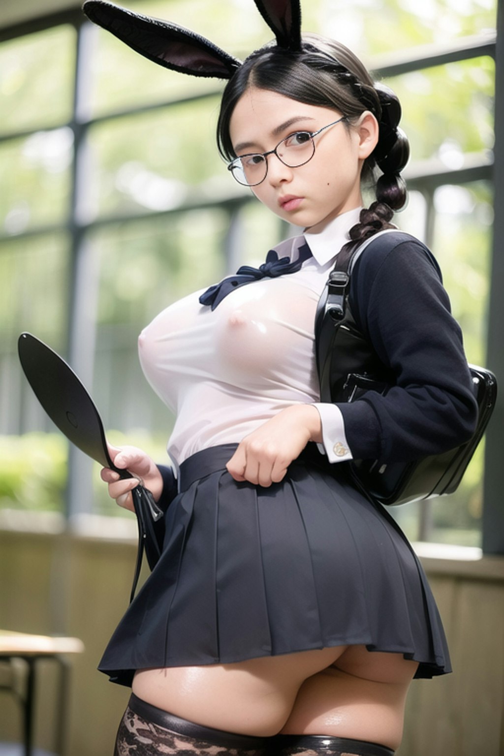 バニーガールと制服・・・？？