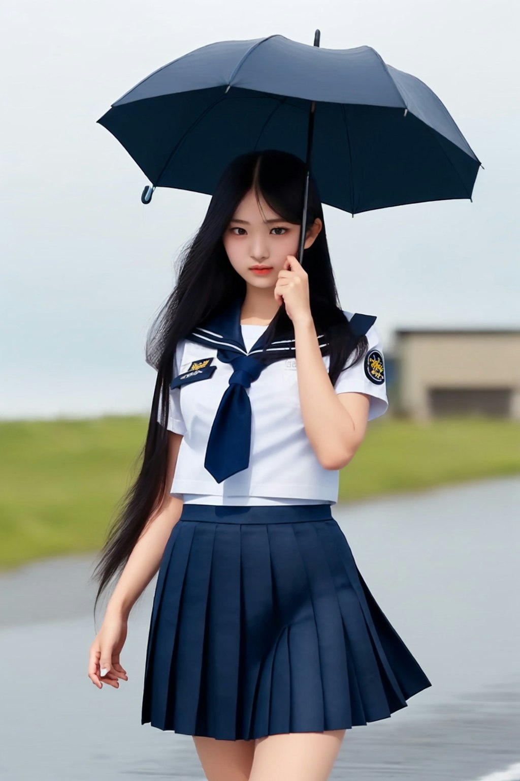 p099 2/2 「スコールの中、傘もささずに走る女子高生」だけど持たないのは苦手なAI