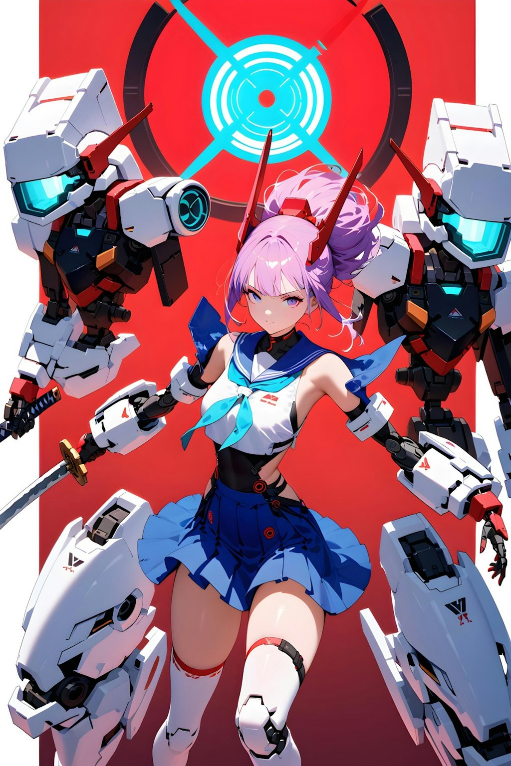 白紫メカ娘