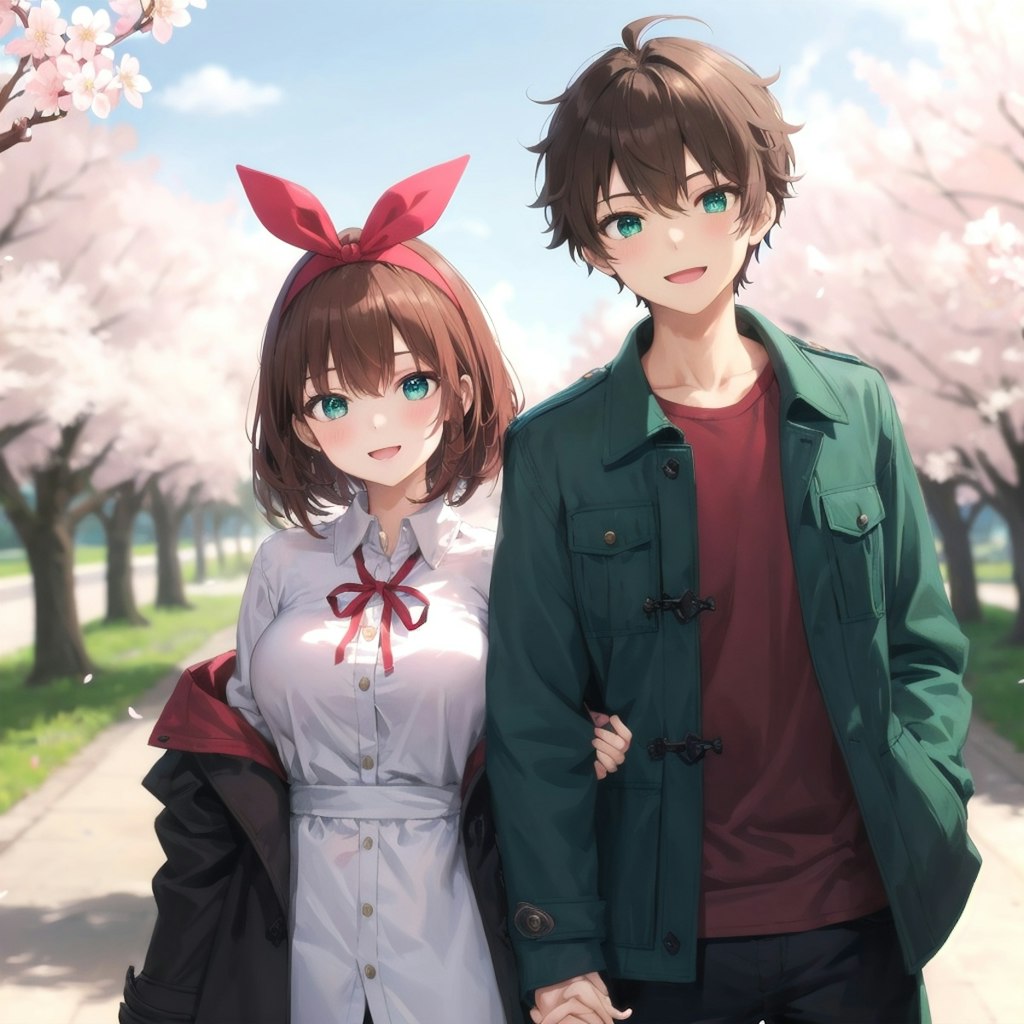 君と私と、桜の下で･･･