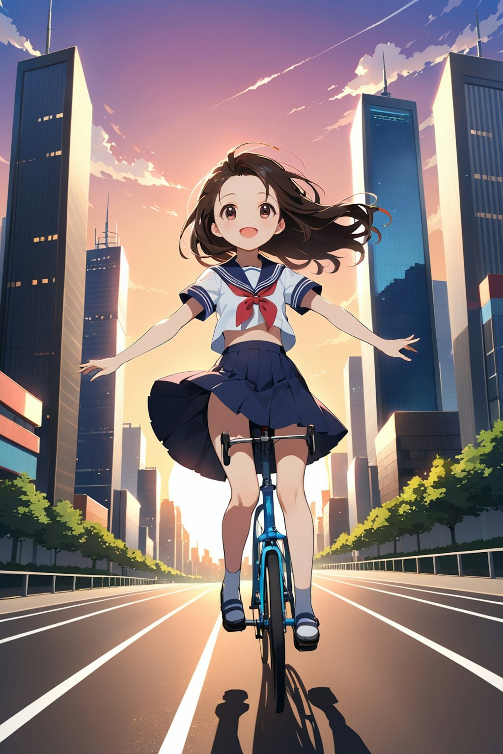 セーラー服の少女と自転車１２