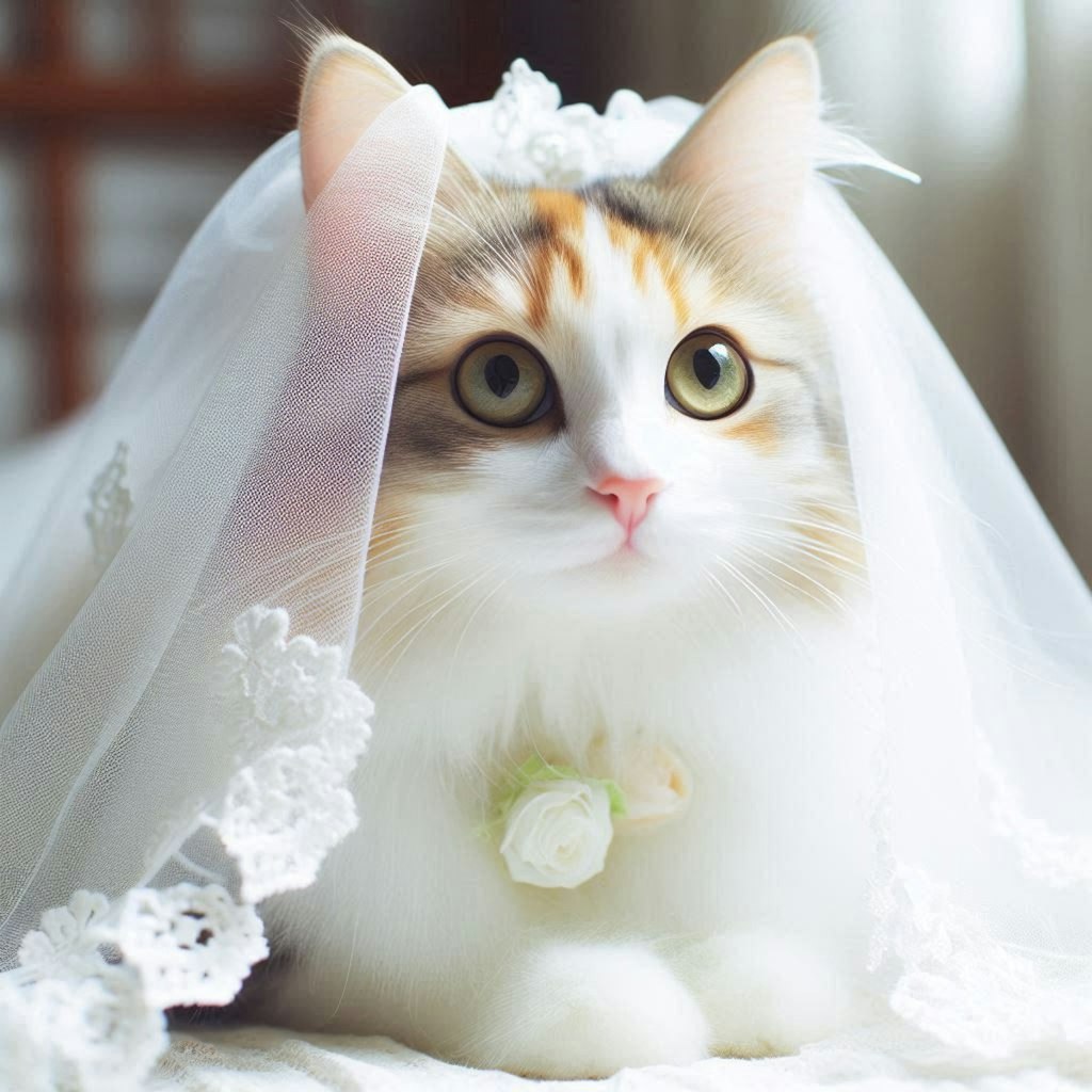 ジューンブライドの猫