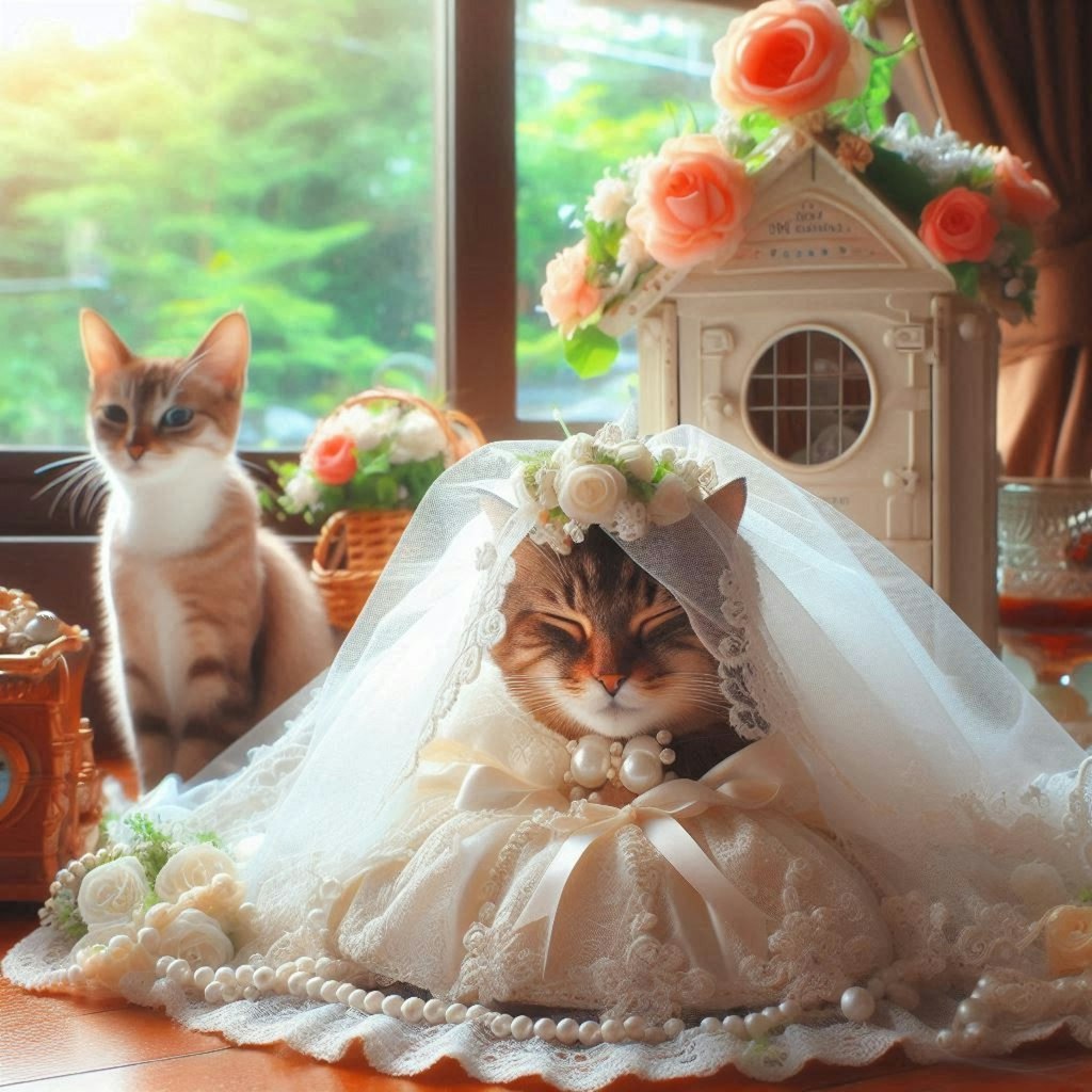 ジューンブライドの猫