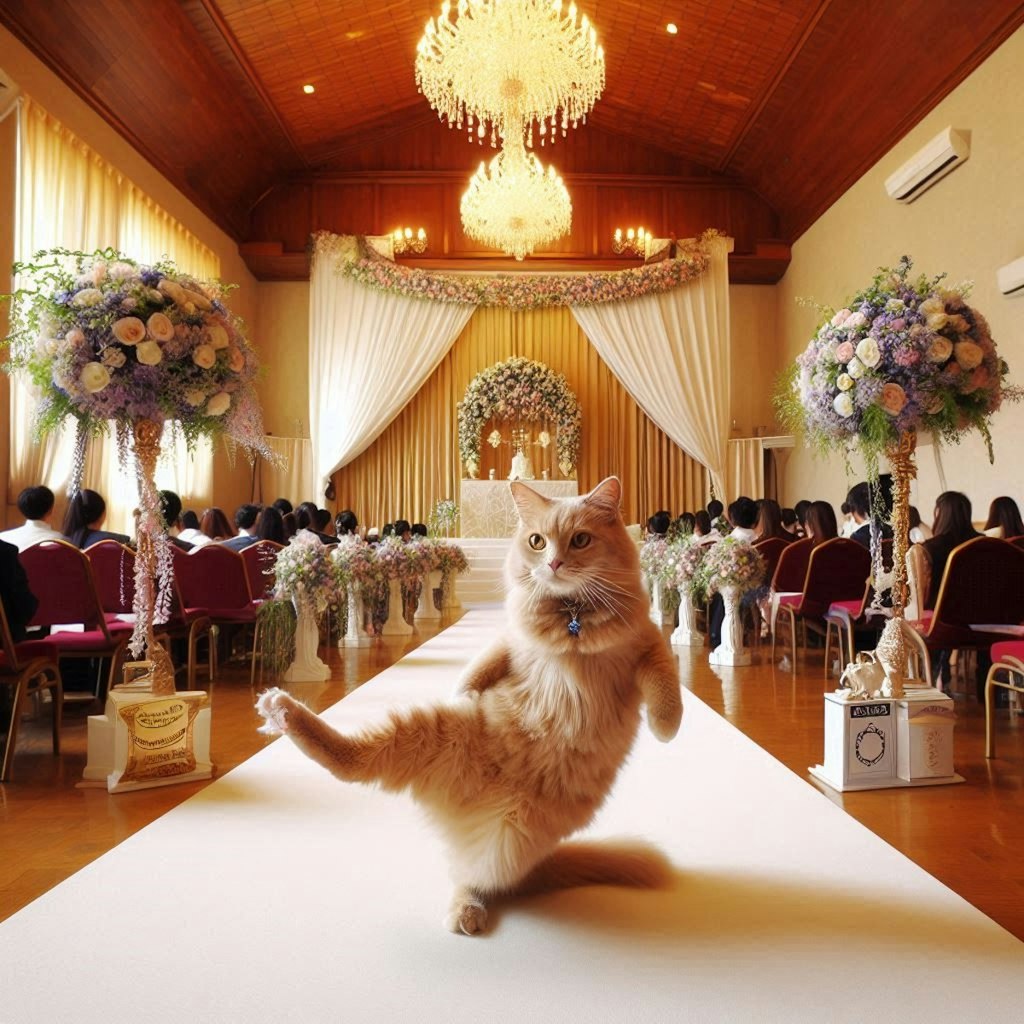 ジューンブライドの猫