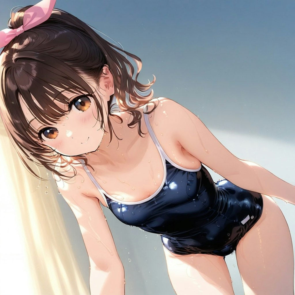 スク水ポニテちゃん