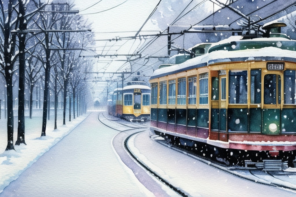 雪国の路面電車