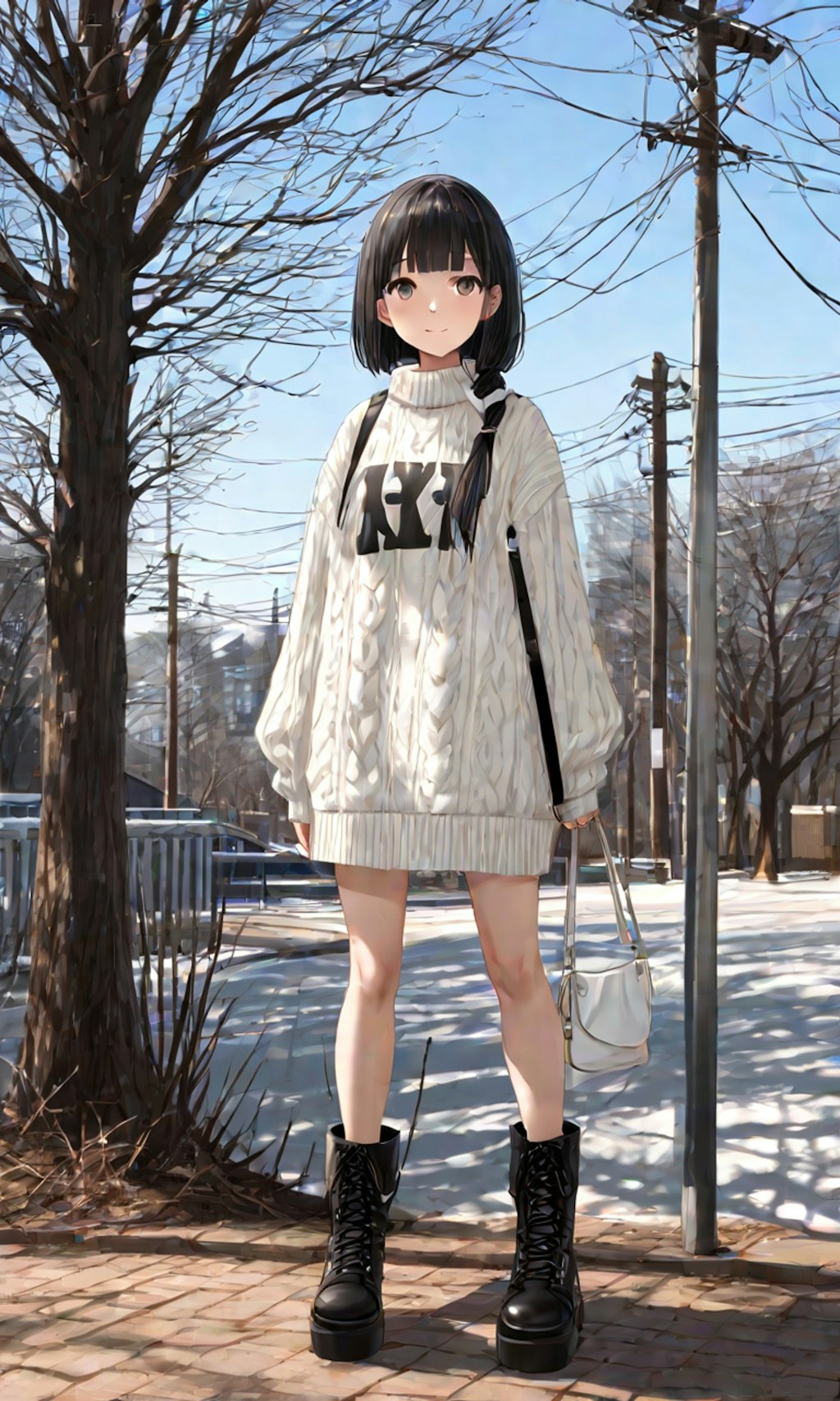 厚底ブーツの子