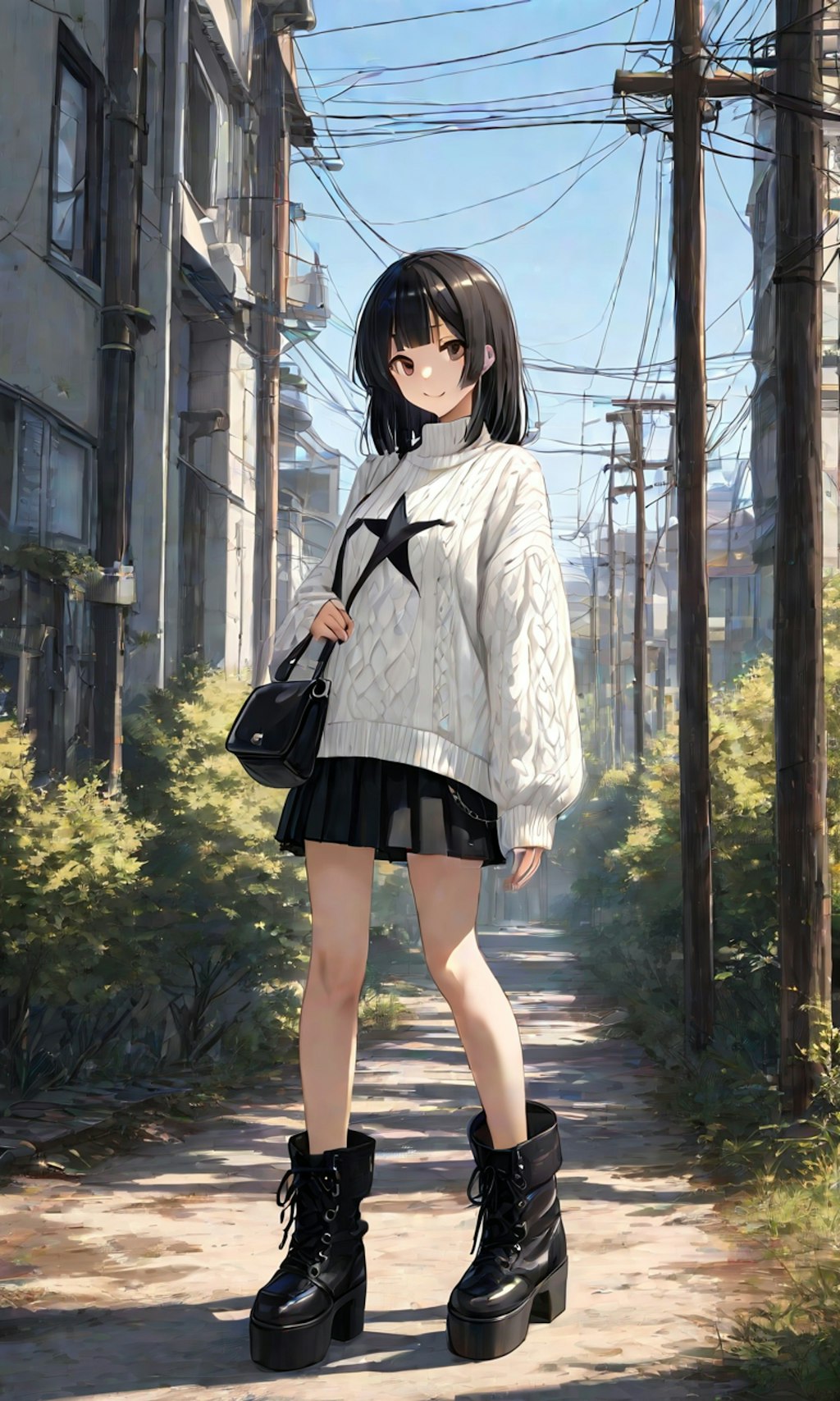 厚底ブーツの子