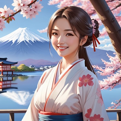 富士と桜と巫女さんと66　20240326