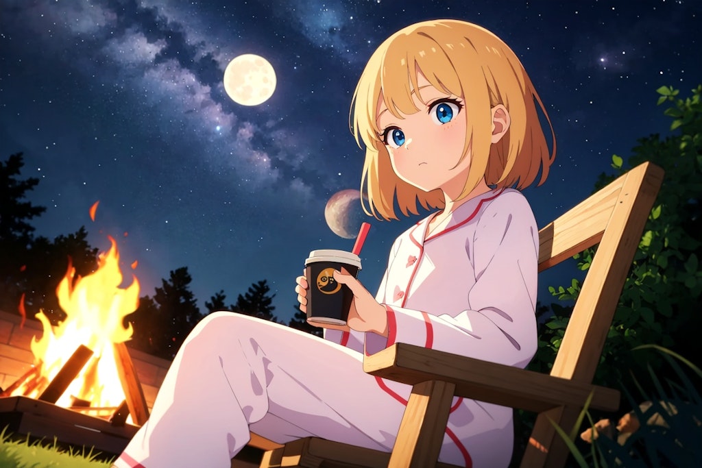 ソロキャン少女⛺️🌕️