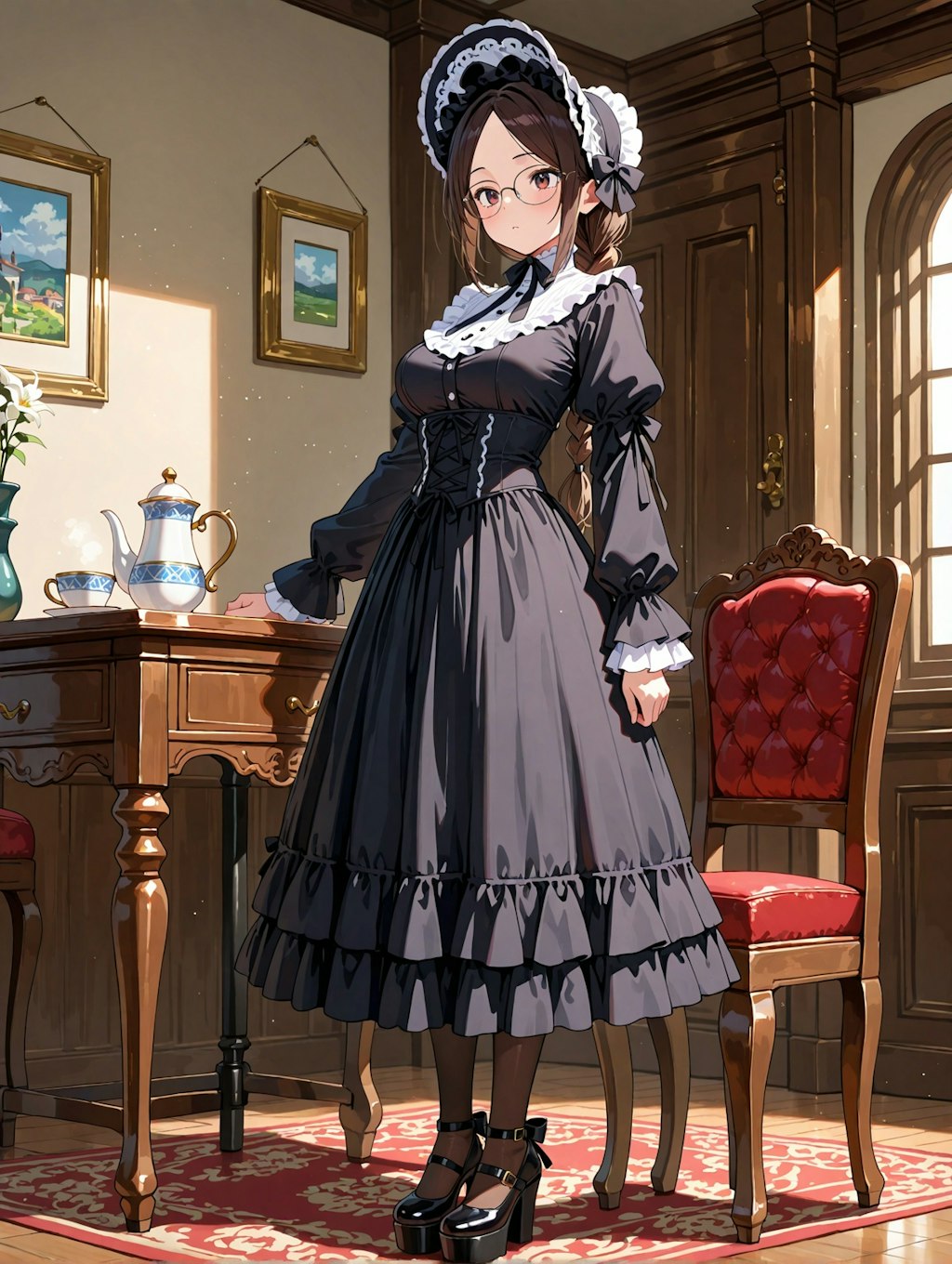 ゴスロリ姿の栞原千景さん