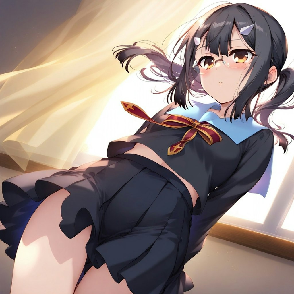 紺色セーラー服 ＃34 どう・・・かな