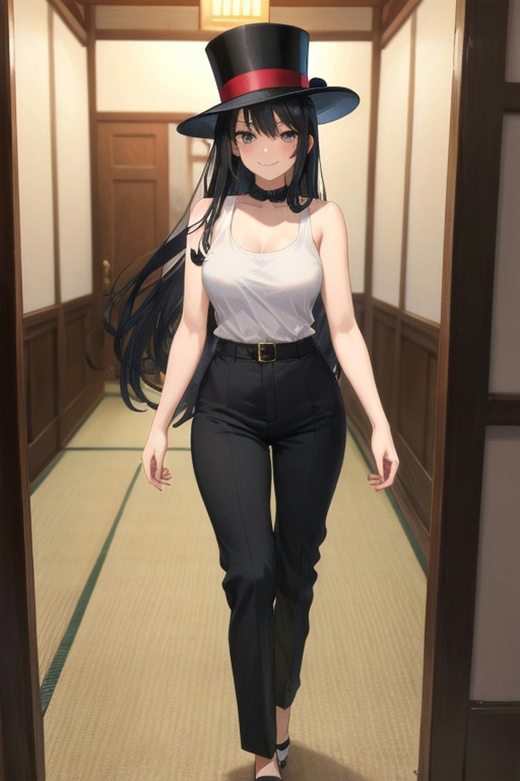かっこかわいいダンサー白鳥英美梨　日本城内を歩く