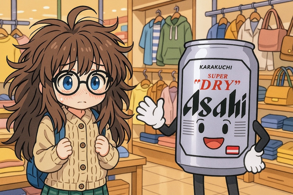 アパレルショップに来た人見知りの小さな女の子