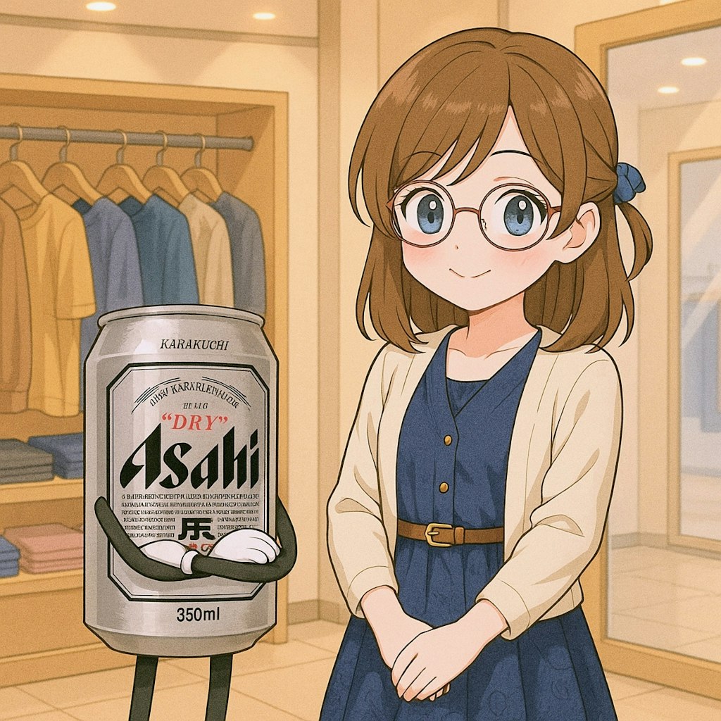 アパレルショップに来た人見知りの小さな女の子
