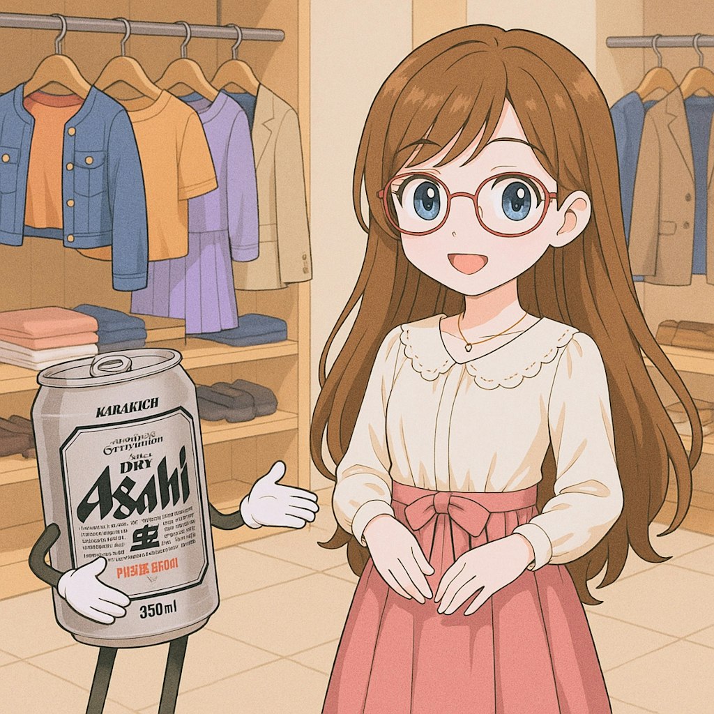アパレルショップに来た人見知りの小さな女の子
