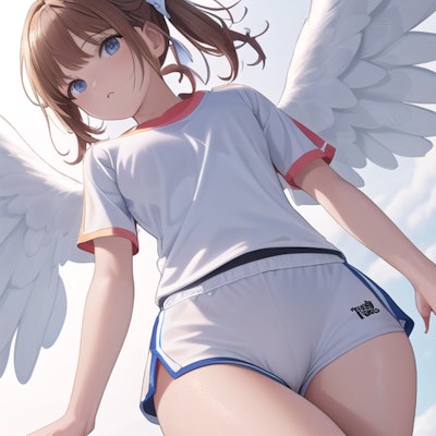 スポーツウェアを着た天使