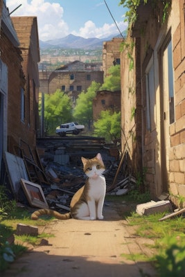 猫と廃墟と旅する少女