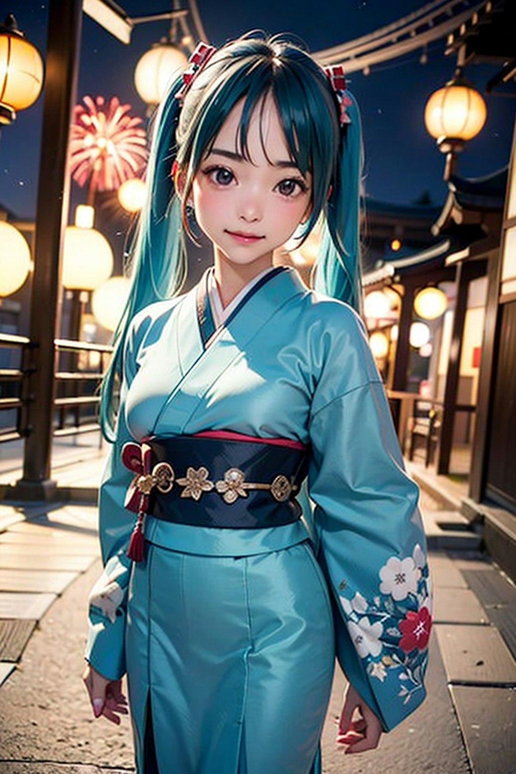 『ふらり！初音ミク！！』第四回♪日本の古都、着物に花火で風流にミクさんぽ。