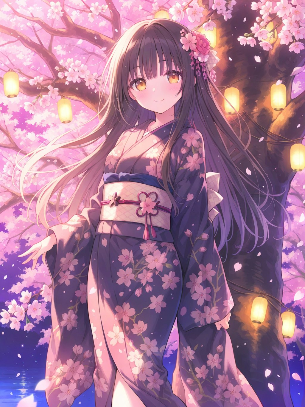 夜桜撫子