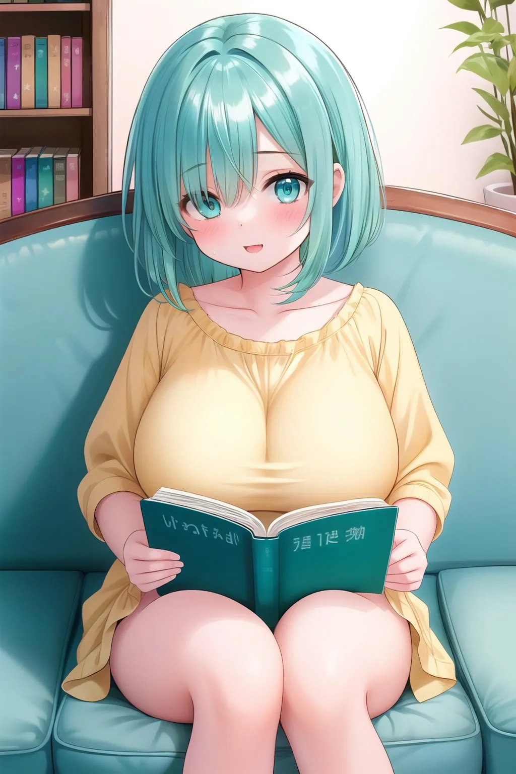 図書館（玻璃ちゃんのお出かけ）