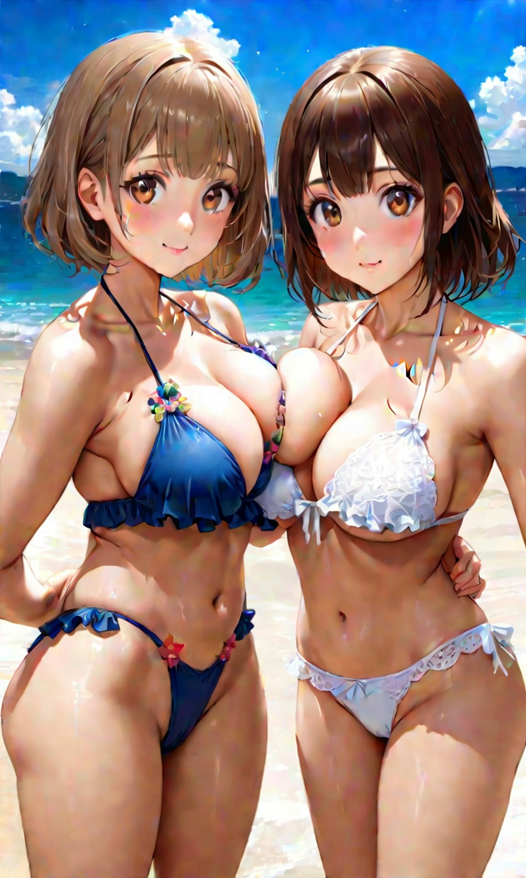 水着と女子高校生と