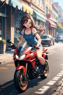 バイクの少女