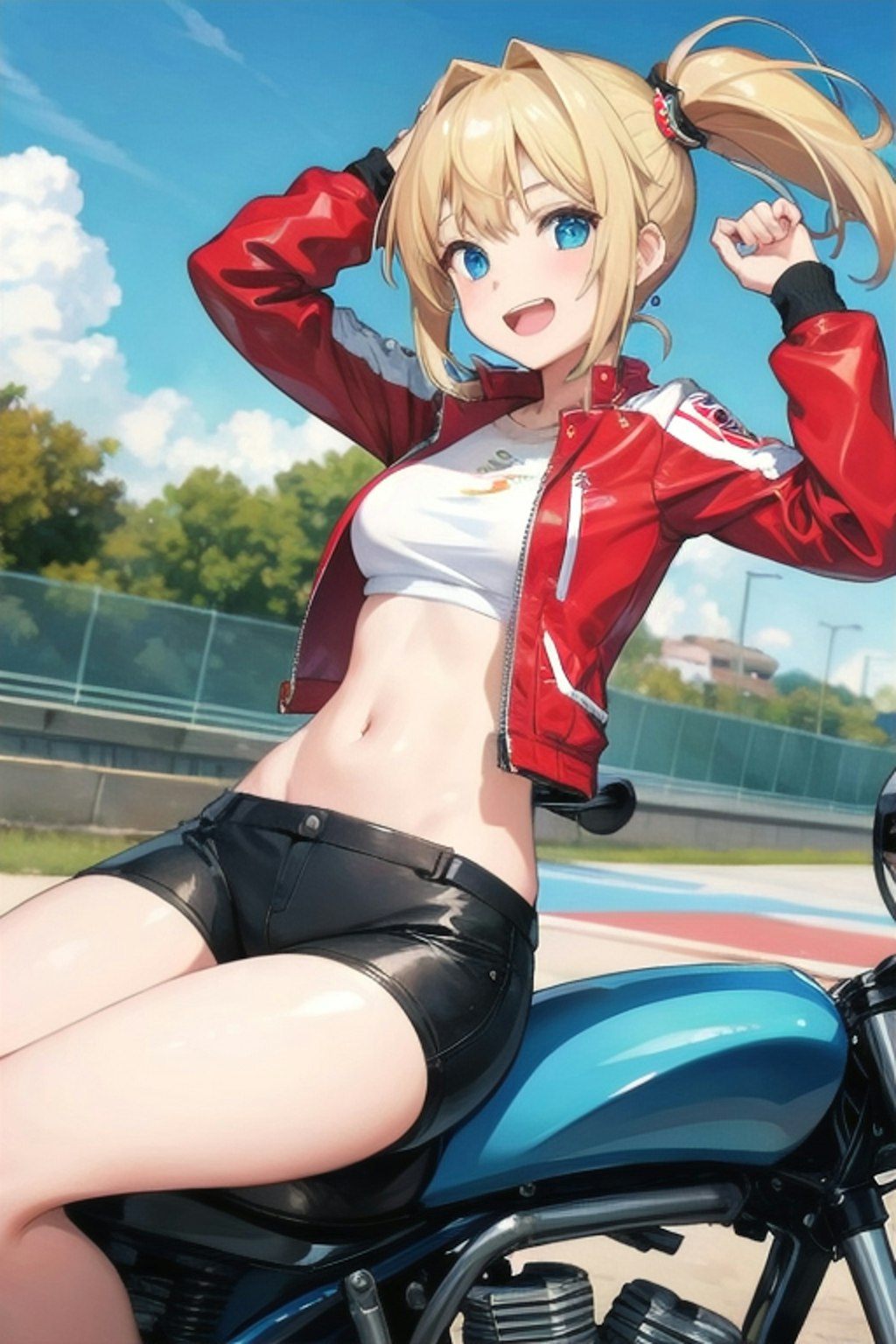 バイクの少女