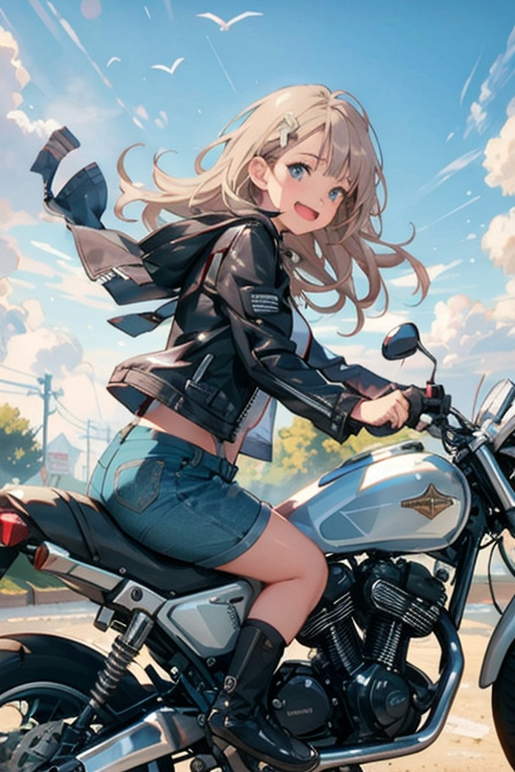 バイクの少女