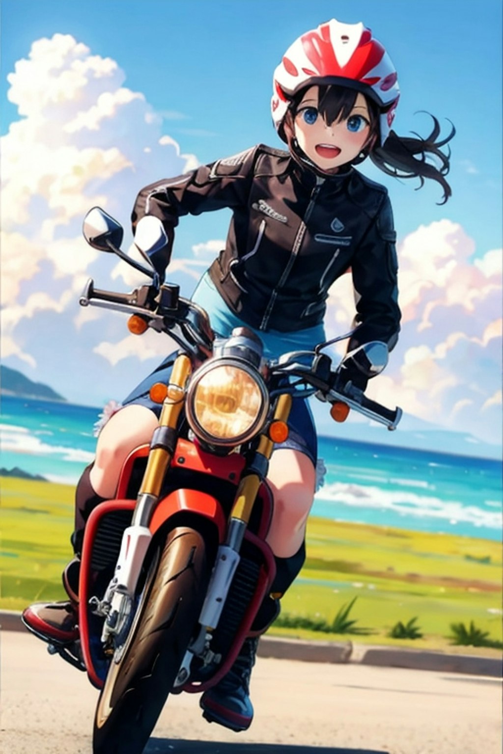 バイクの少女