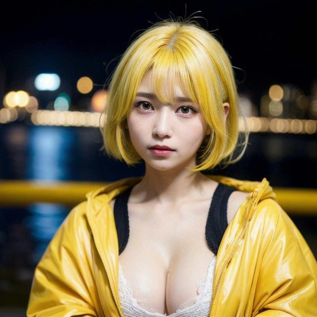 夜景とユイちゃん