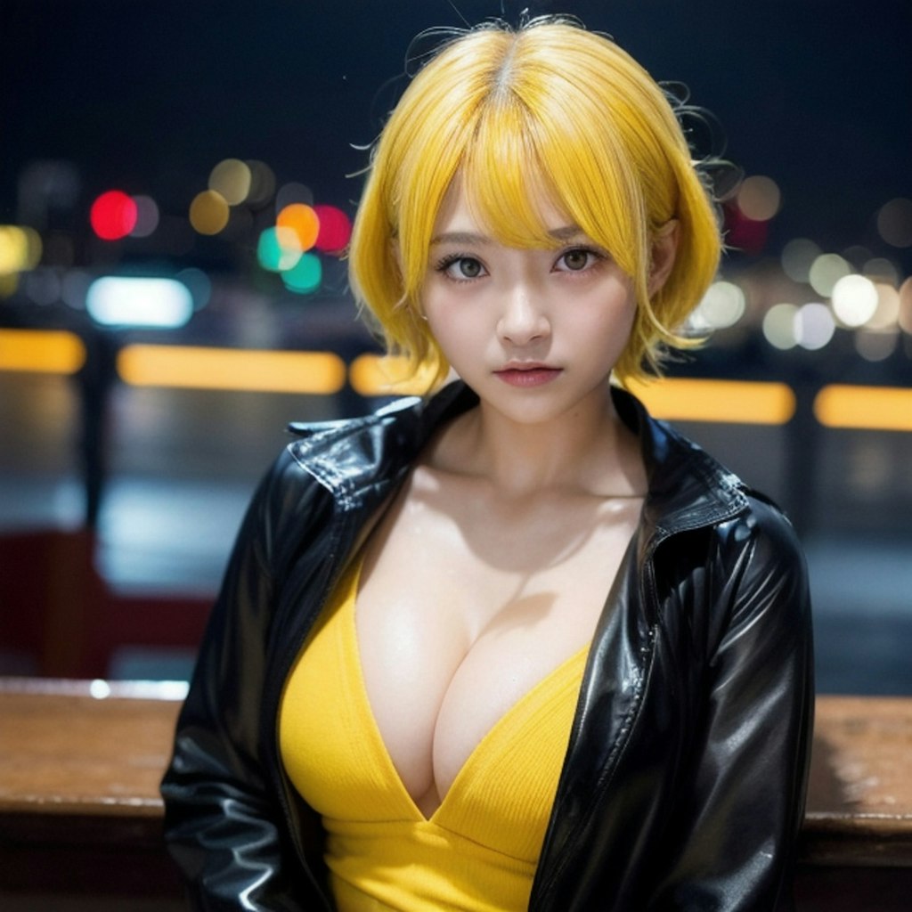 夜景とユイちゃん